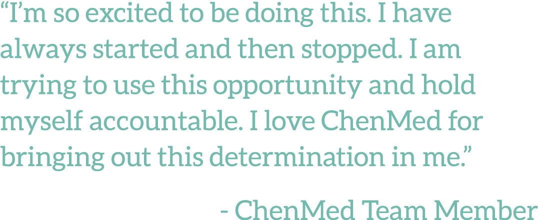  I m so excited to be doing this  I have always started and then stopped  I am trying to use this opportunity and hol   