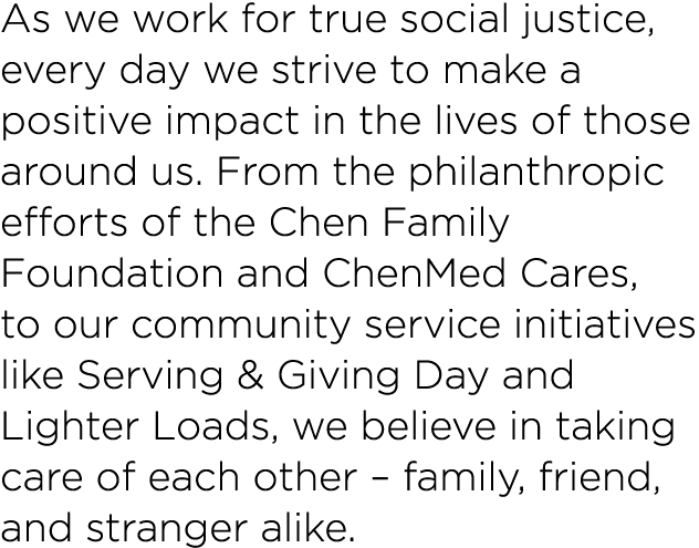 As we work for true social justice, every day we strive to make a positive impact in the lives of those around us  Fr   